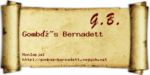 Gombás Bernadett névjegykártya